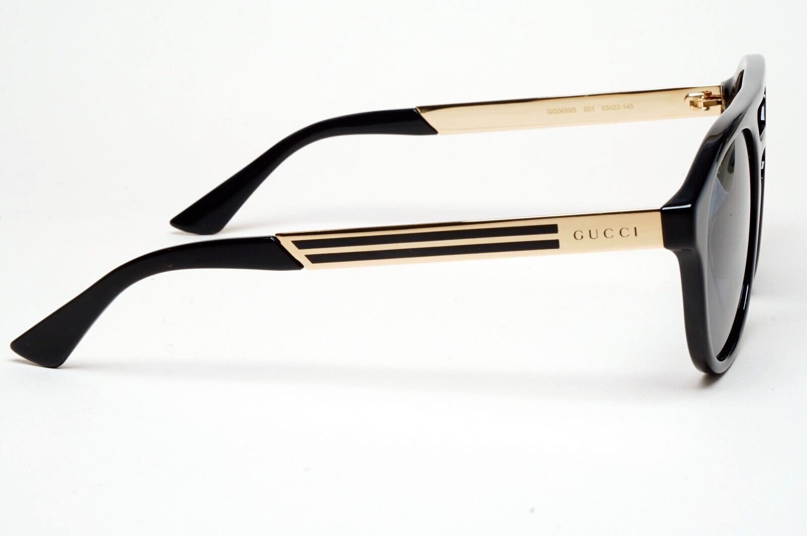 Gucci Sunglasses 2020 Black Gold grey Pilot GG0689S 001 53mm 250125