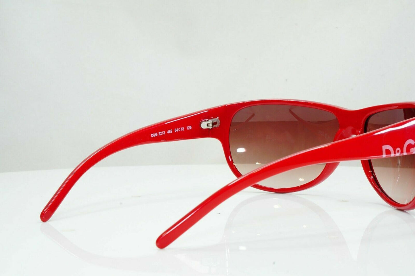 Authentic DOLCE & GABBANA Mens Womens Vintage Sunglasses Red DG 2213 482 27308