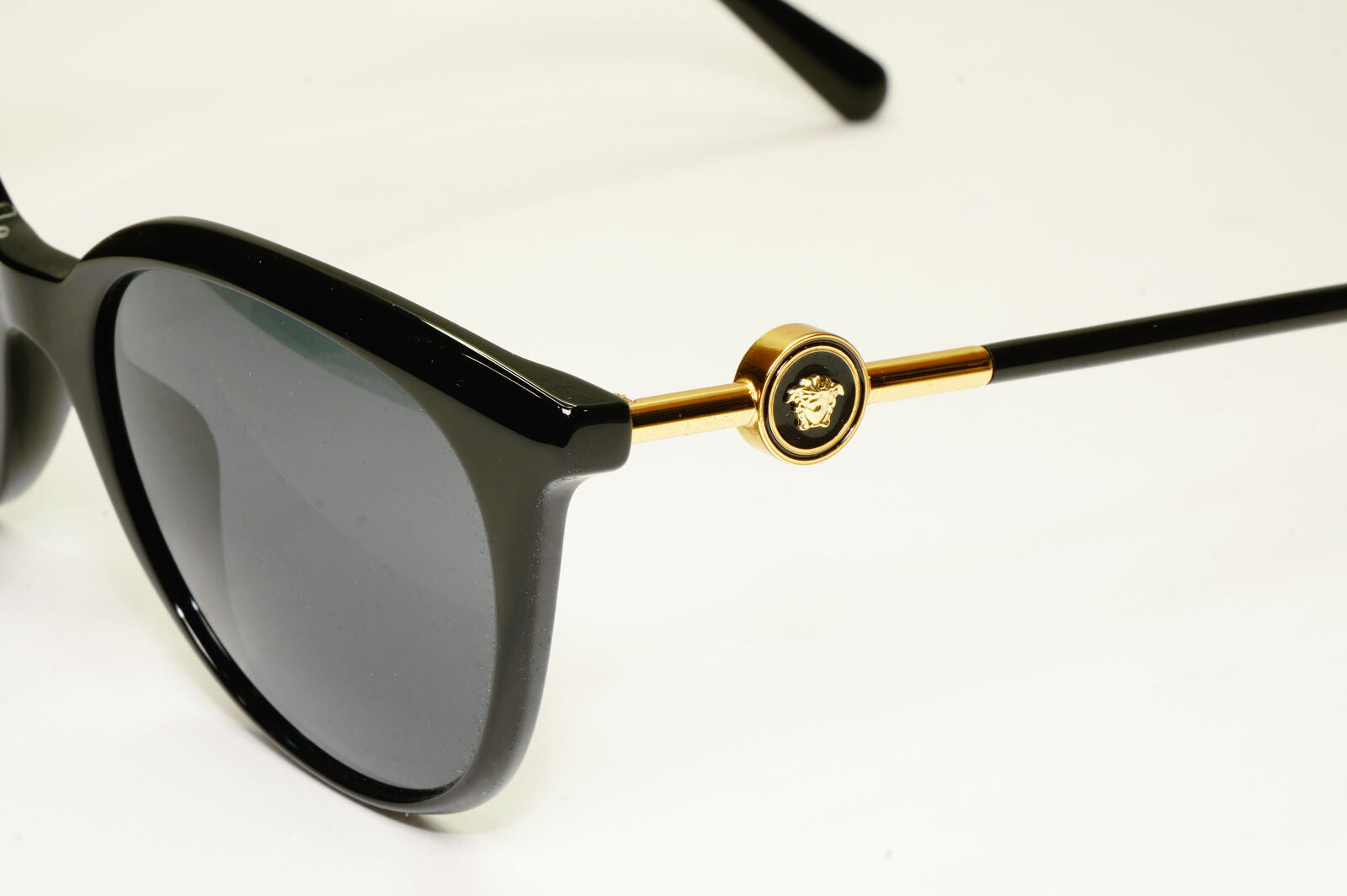 Versace Sunglasses Black Gold Medusa Grey Square MOD VE 4404 GB1/87 55mm