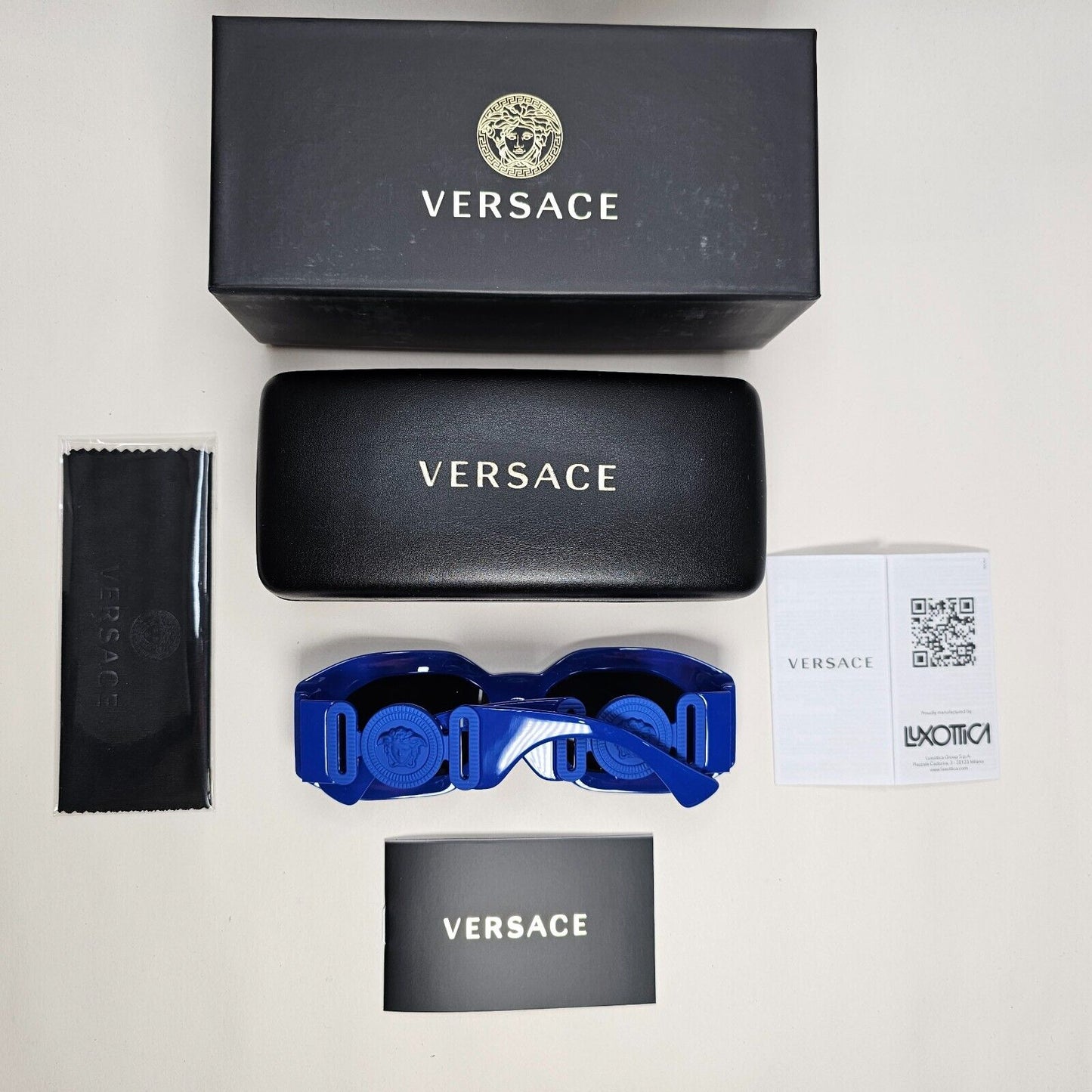 Versace Sunglasses Blue Biggie Medusa Oversized Unisex MOD VE 4425U 5368/87