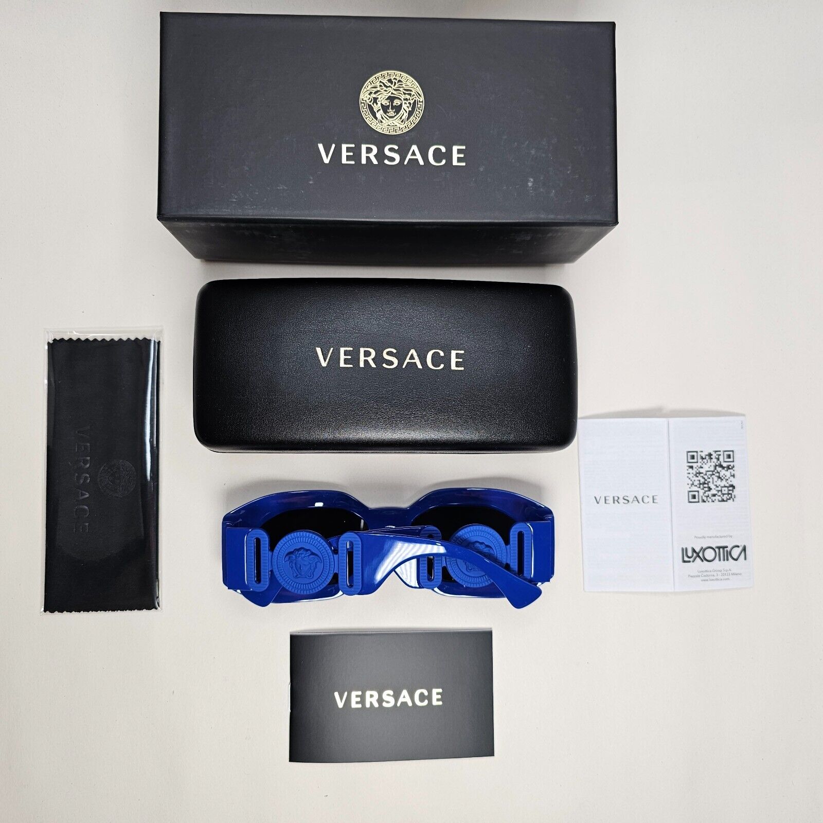 Versace Sunglasses Blue Biggie Medusa Oversized Unisex MOD VE 4425U 5368/87