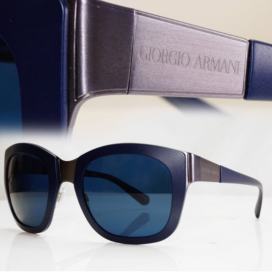 Giorgio Armani Sunglasses Blue Dark Navy Square Womens AR 6010 3030/8G 26998