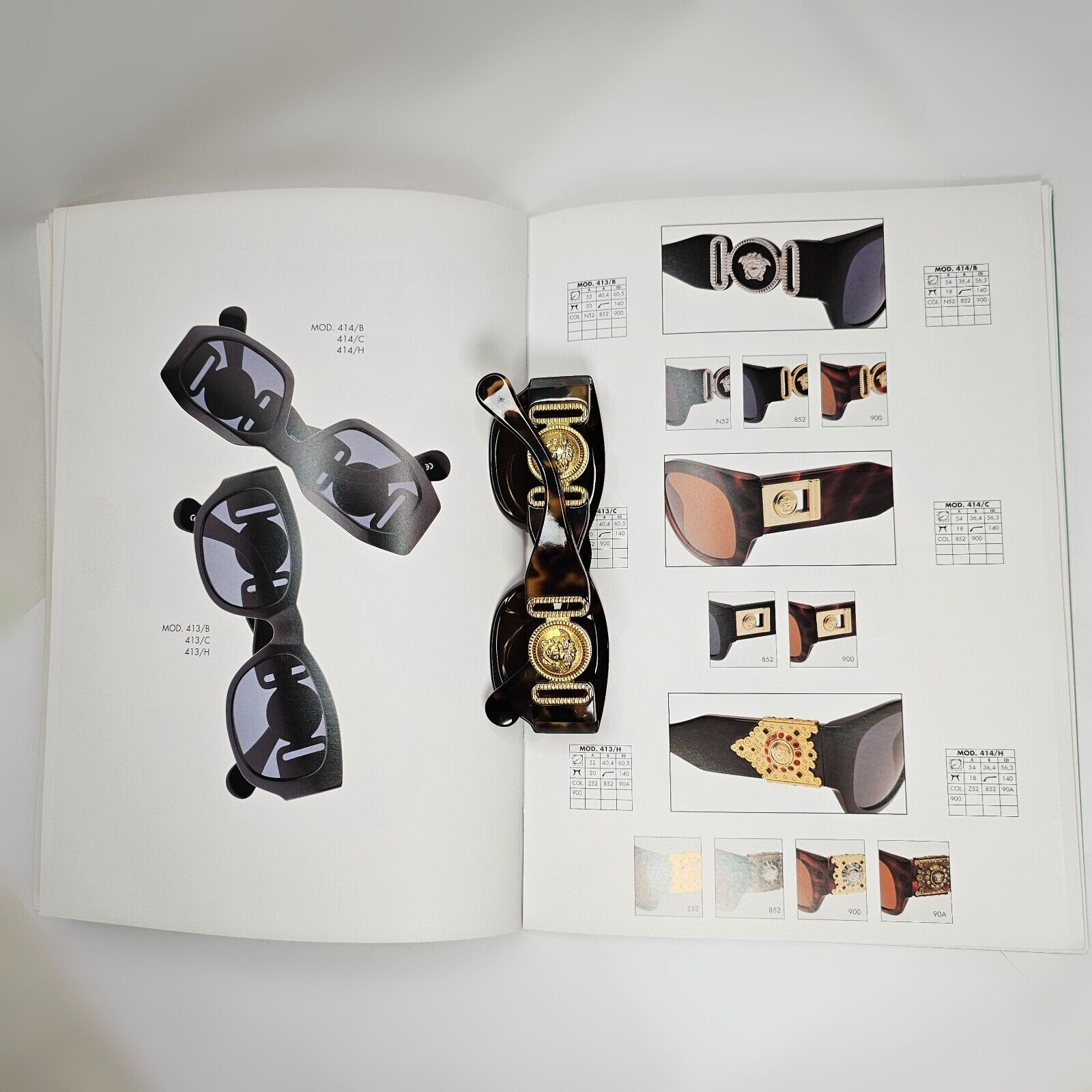Gianni Versace Sunglasses 1996 Vintage Brown Gold MOD 413/A 279 Biggie 111223