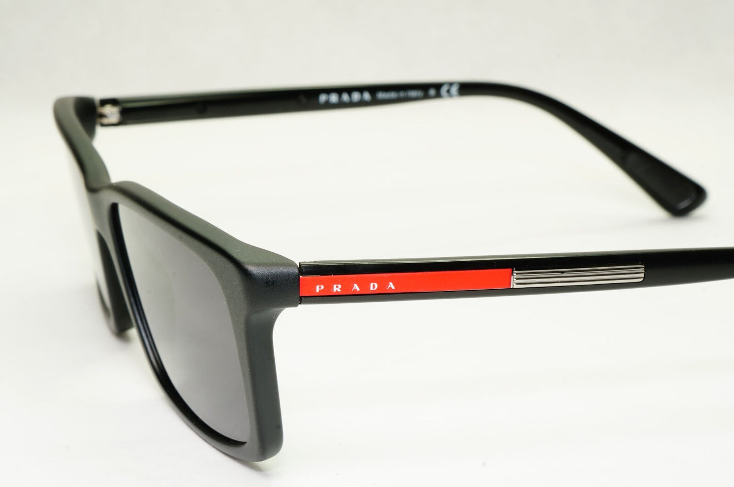 Prada Sunglasses Plack Rectangle Square Slim PS02CV VPS 02C 1BO-1O1 55mm [a]