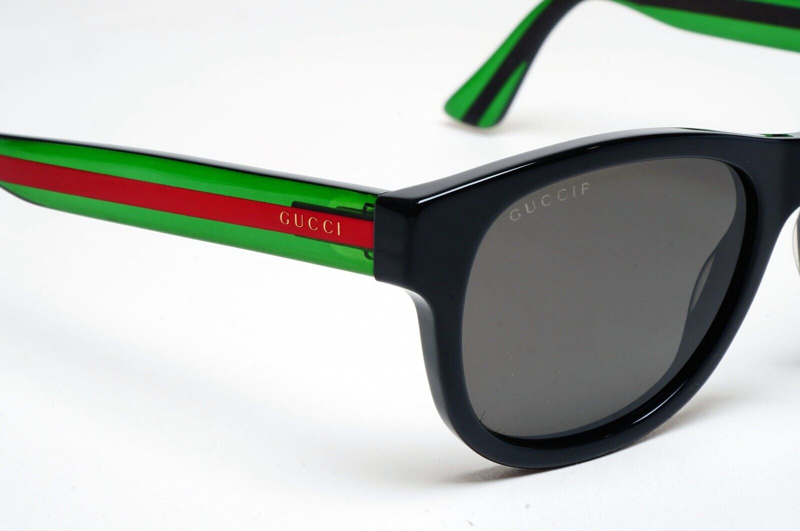 Gucci Sunglasses 2017 Polarized Black Green Red GG0003S 006 52mm 120125