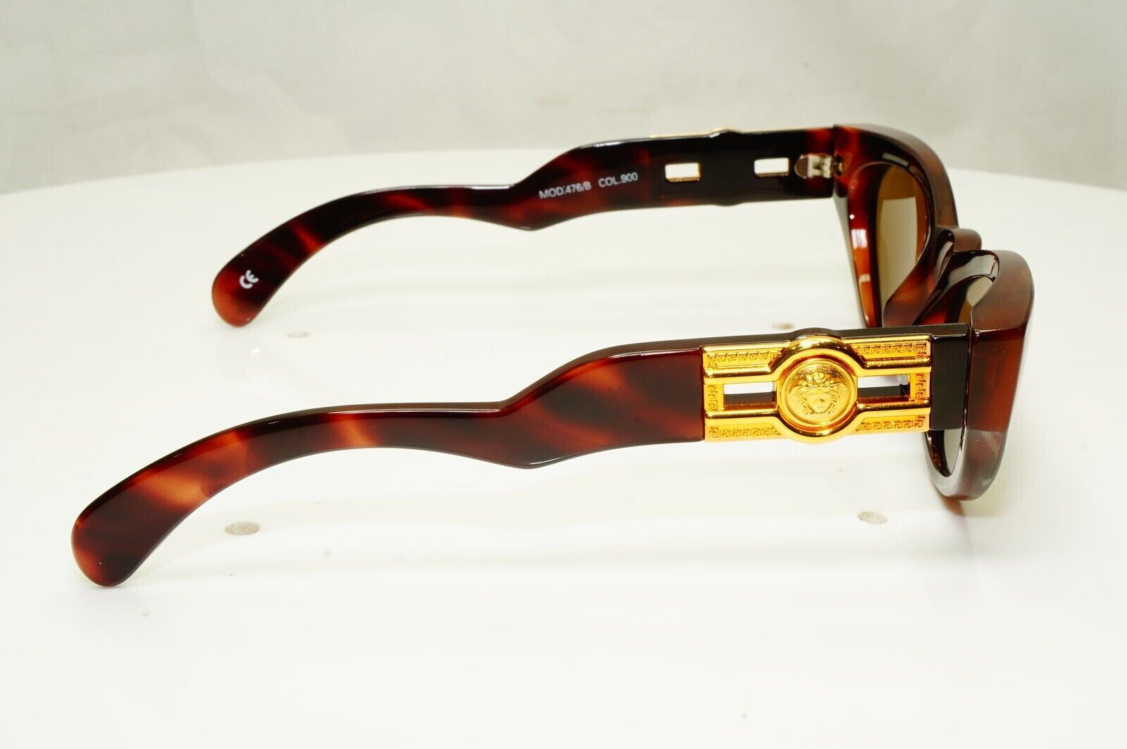 Gianni Versace Sunglasses 1996 Vintage Brown Gold Medusa MOD 476/B COL 900