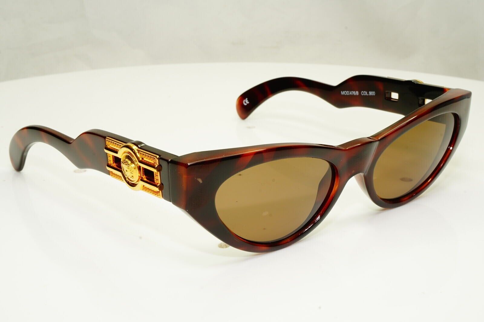Gianni Versace Sunglasses 1996 Vintage Brown Gold Medusa MOD 476/B COL 900