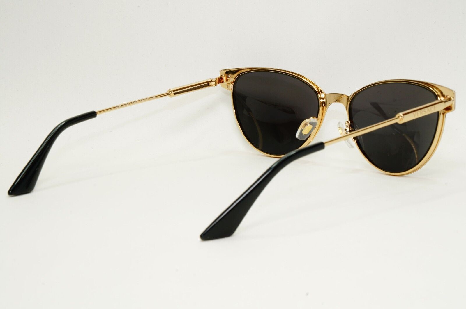 Versace Sunglasses Black Gold Medusa Metal Frame MOD VE 1277 1433 54mm