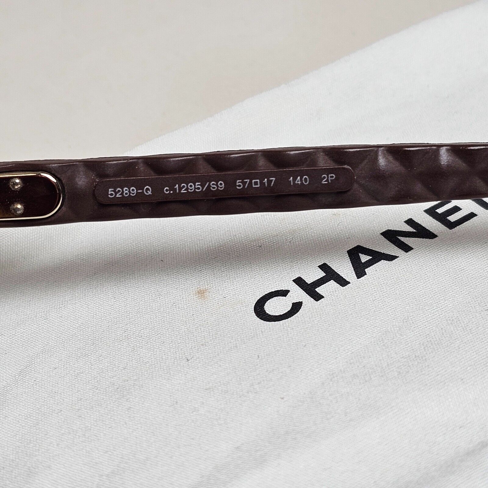 Chanel Sunglasses 2013 Vintage Brown Quilted Gold 5289-Q c.1295/S6 220125
