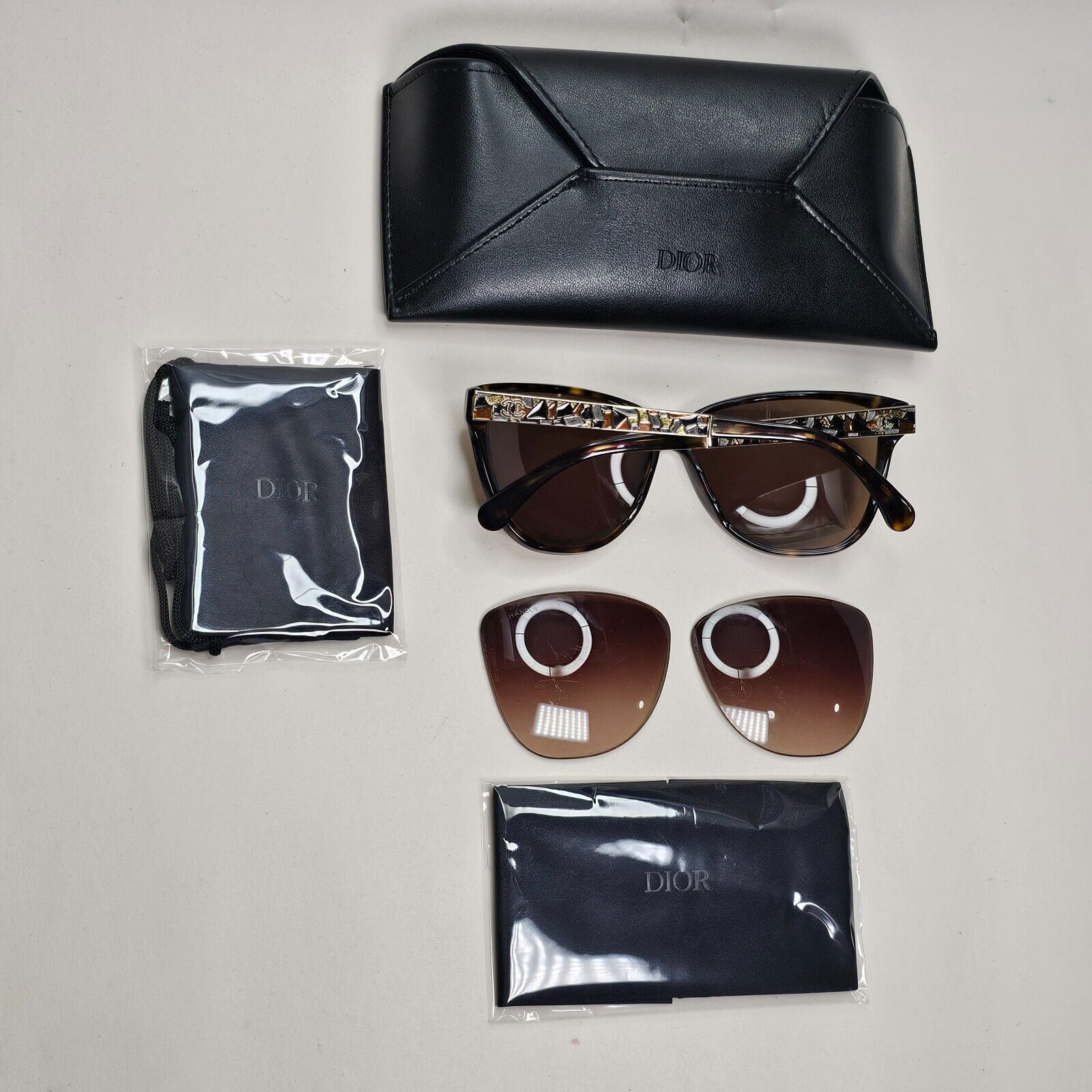 Chanel Sunglasses 2011 Vintage Brown Tortoise Mosaic Square 5222 c.714/3B 081124
