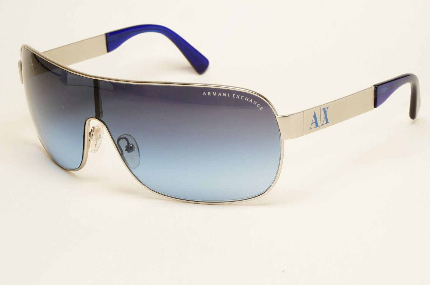 Armani Exchange Sunglasses 2015 Silver Blue Shield AX 2008 6020/4L [a] 221124