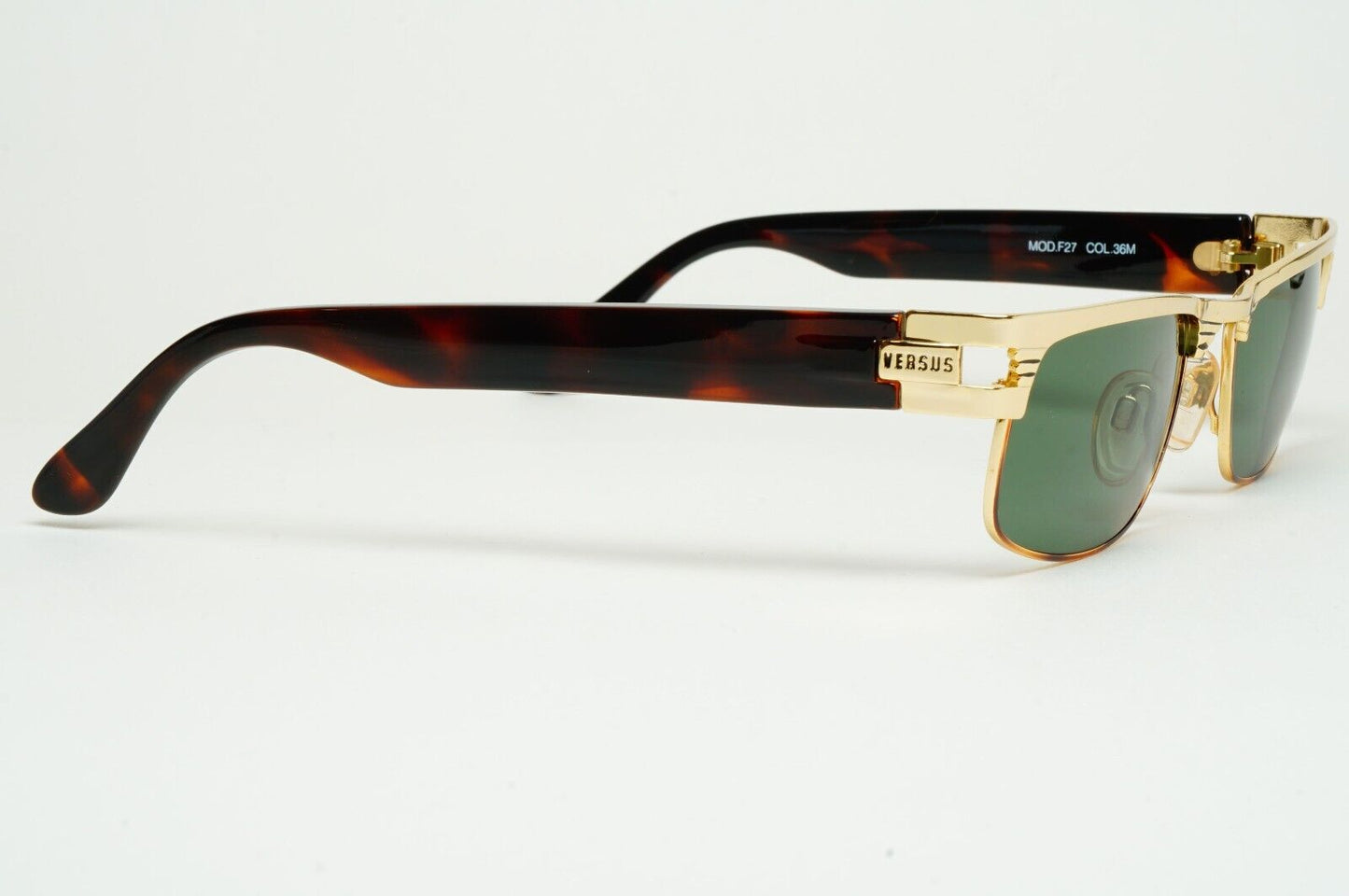 Versus Sunglasses 1996 by Gianni Versace Vintage Gold Green MOD F27 COL 36M