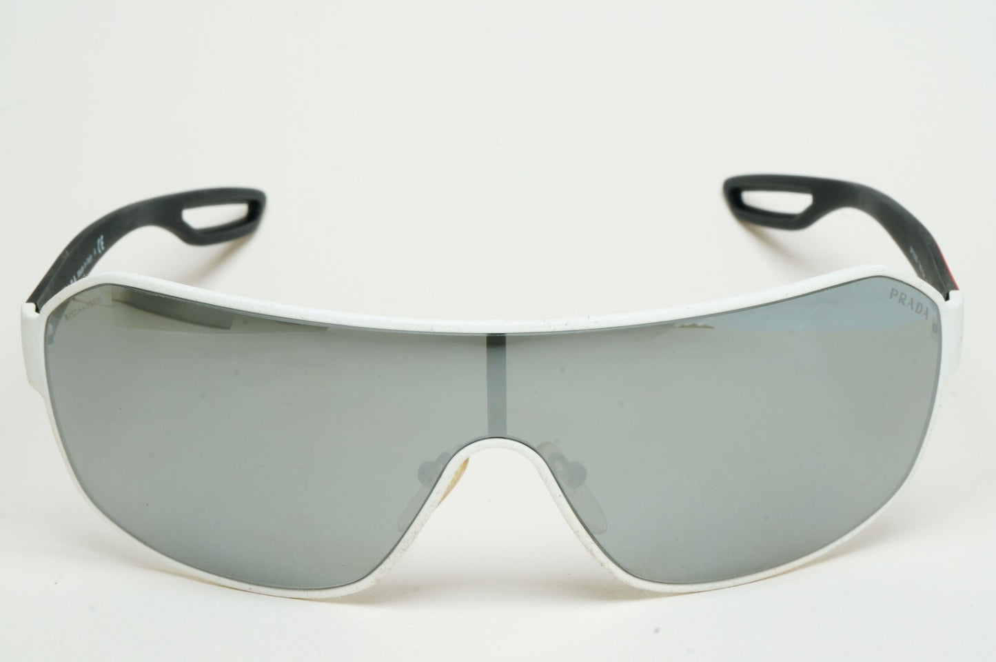 Prada Sunglasses 2013 Vintage Shield White Silver PS52QS SPS 52Q TWK-7W1 140325