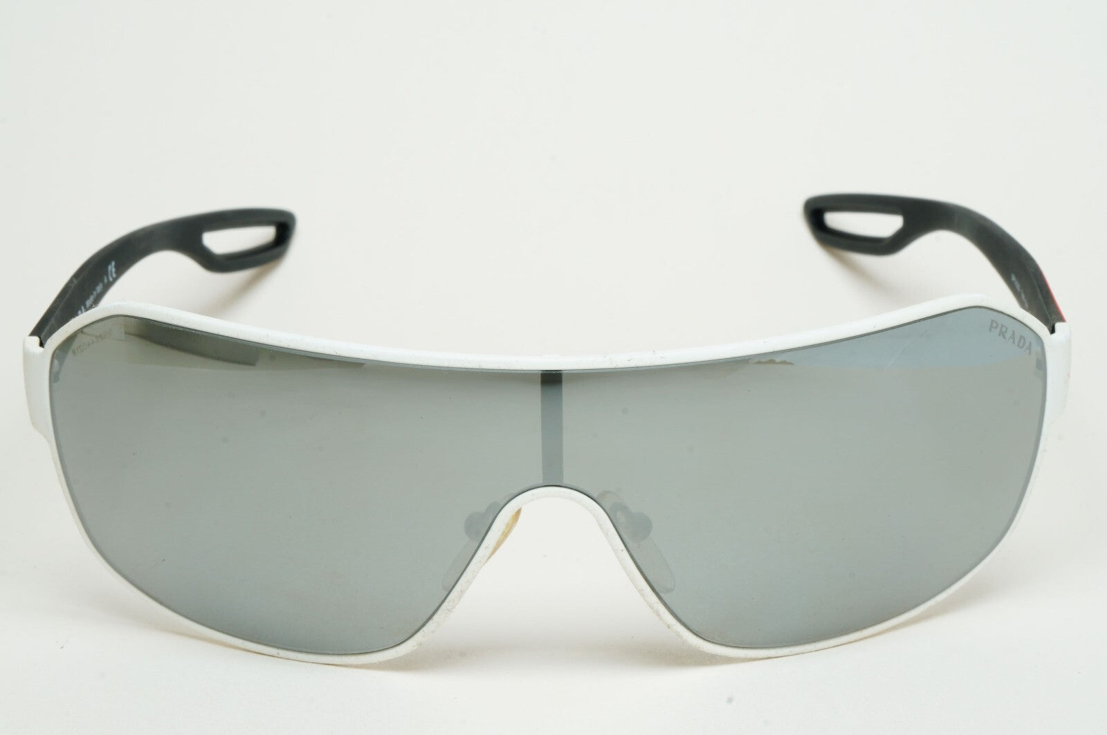 Prada Sunglasses 2013 Vintage Shield White Silver PS52QS SPS 52Q TWK-7W1 140325