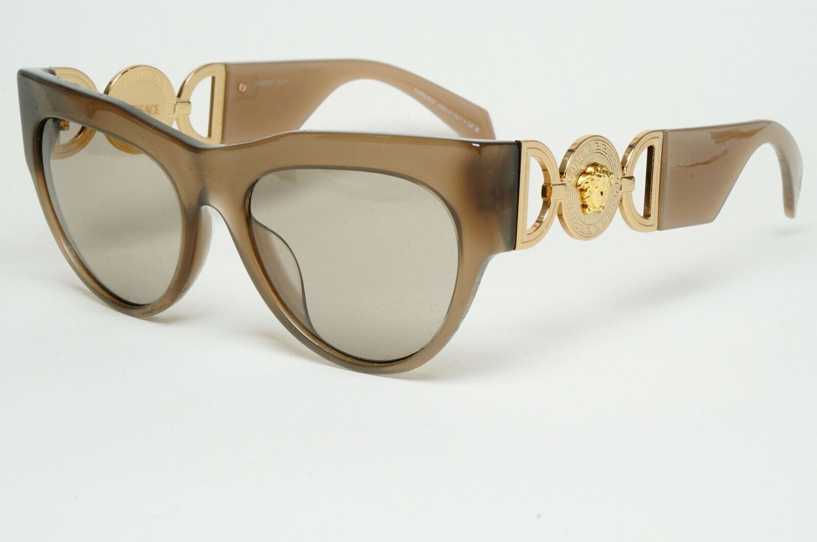 Versace Sunglasses Brown Gold Medusa Grey Square MOD VE 4440-U 5407/3 56mm