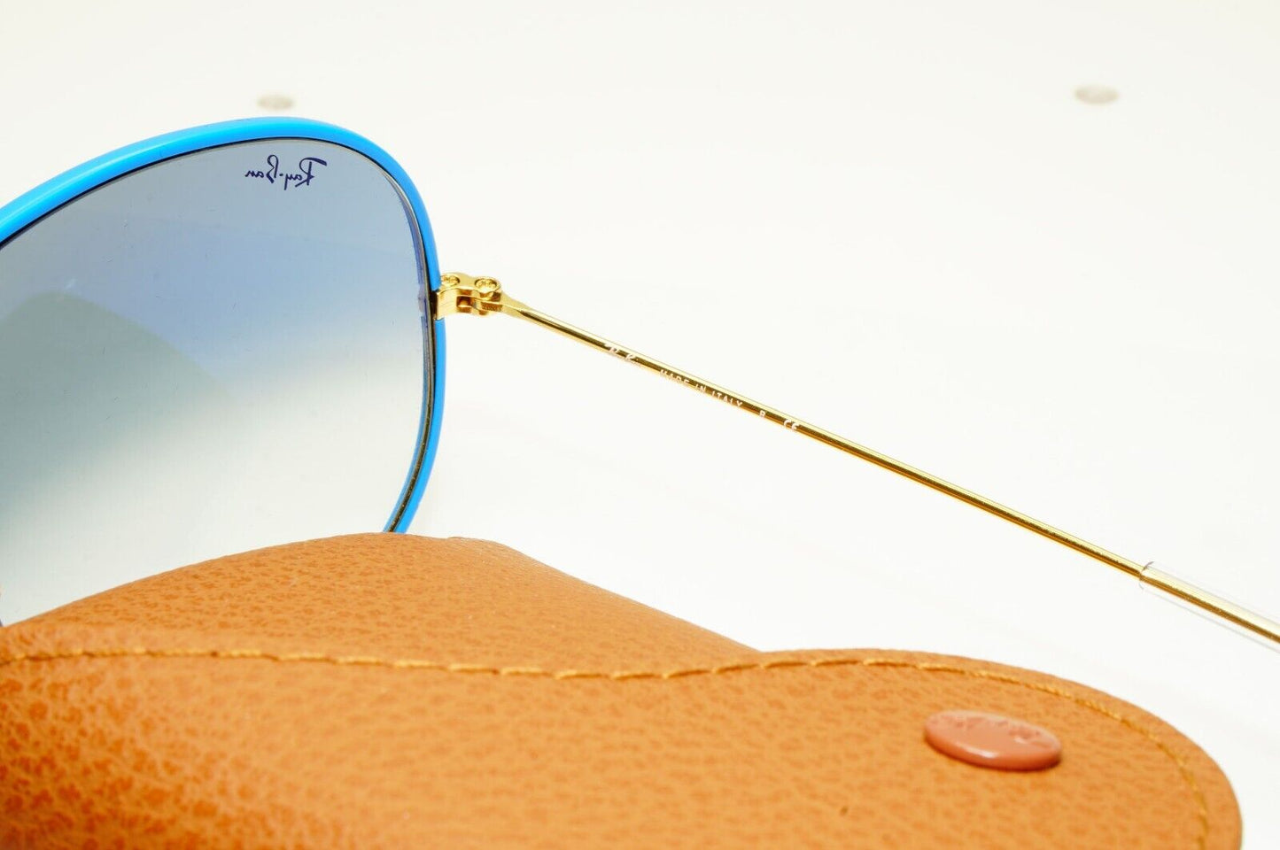 Ray-Ban Sunglasses Aviator Blue Gold Gradient RB 3025-JM Full Color 9196/3F 62mm