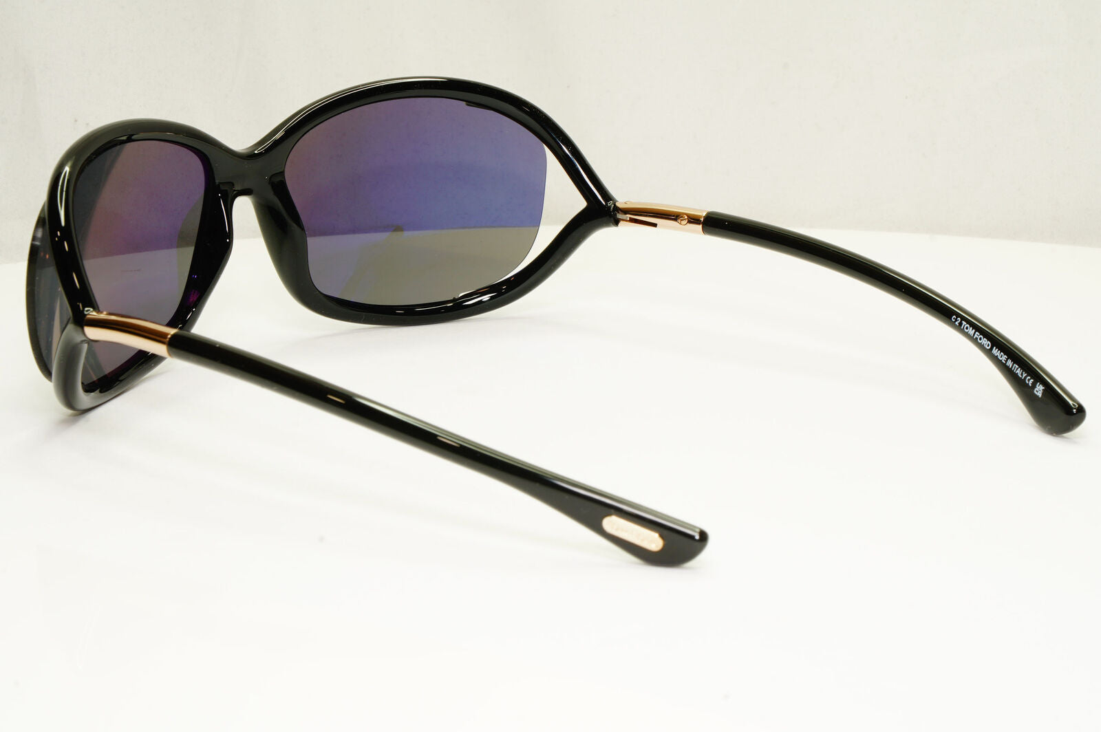 Authentic Tom Ford Womens Black Gold Polarized Sunglasses Jennifer TF 8 01D
