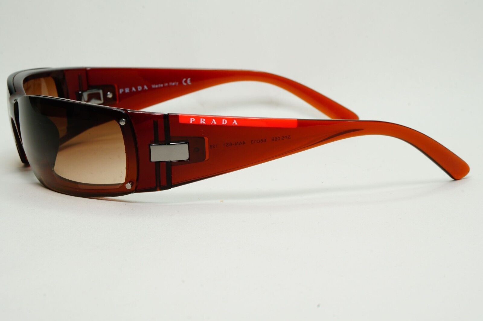 Prada Sunglasses 2004 Vintage Rare Brown Wrap PS06ES SPS 06E 4AN-6S1 270924