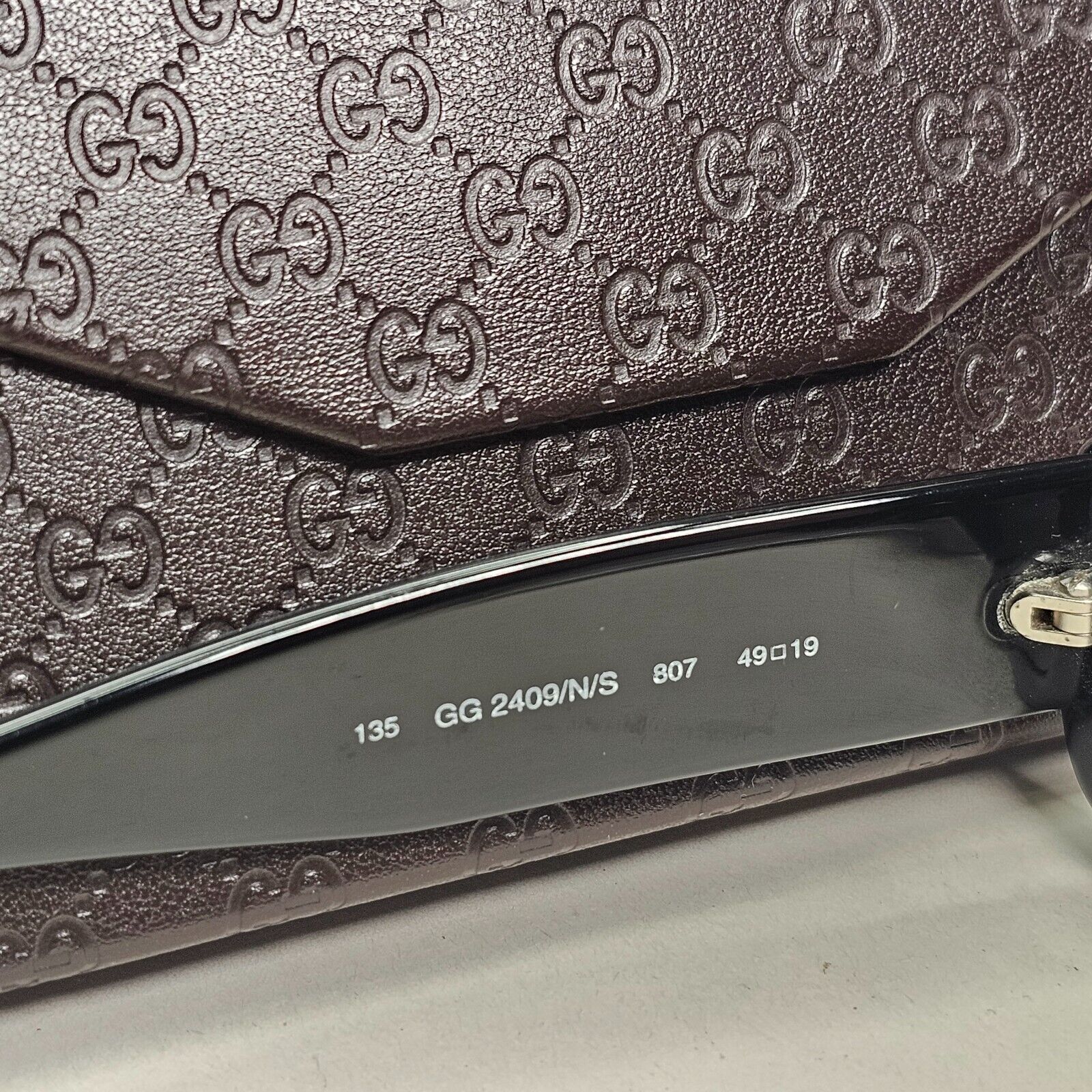 Gucci Sunglasses 1996 Vintage Black Square Retro GG 2409/N/S 807 49mm 250924