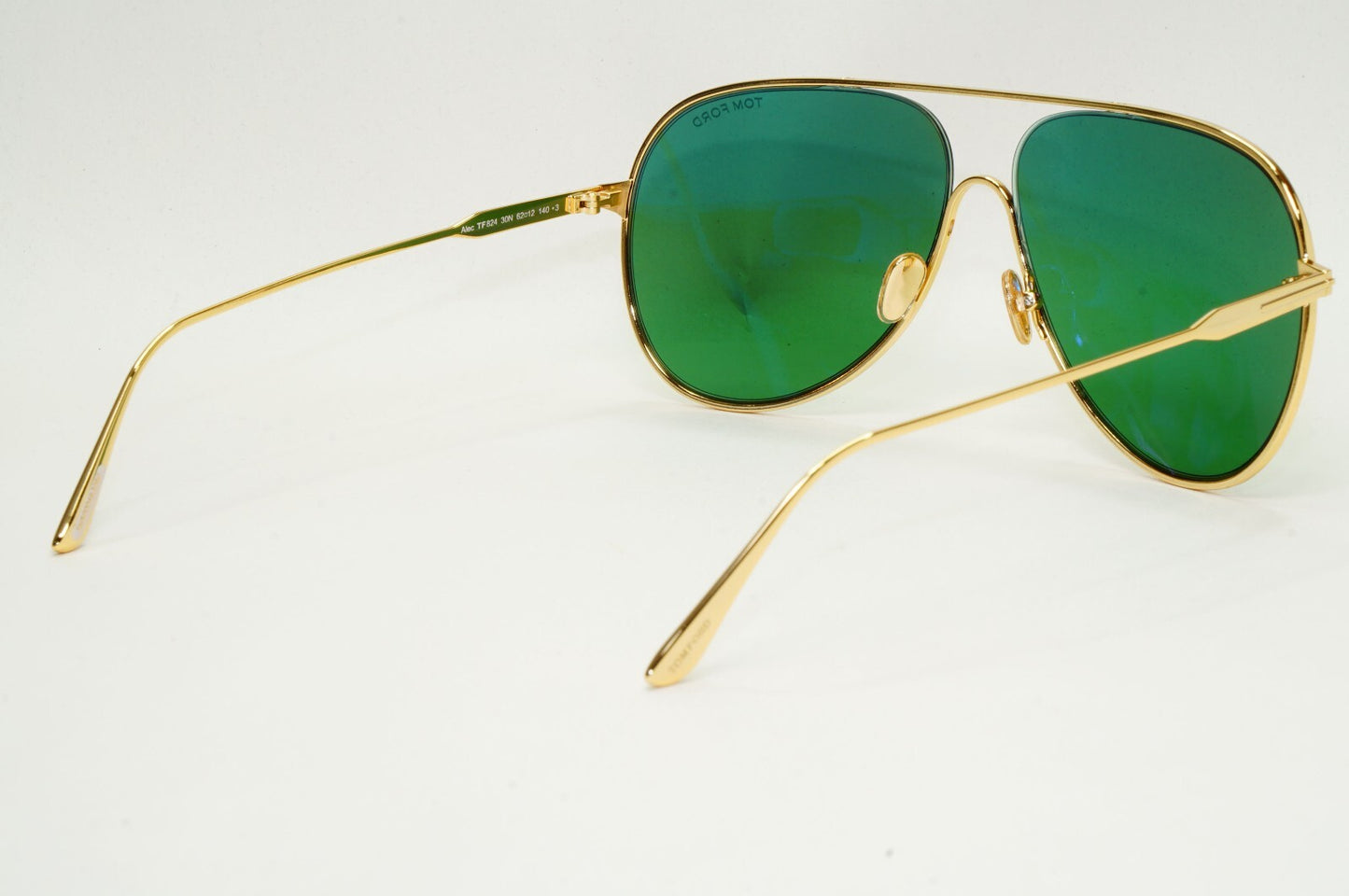 Tom Ford Sunglasses Alec Gold Green Metal Pilot Large FT0824 TF 824 30N 62mm A