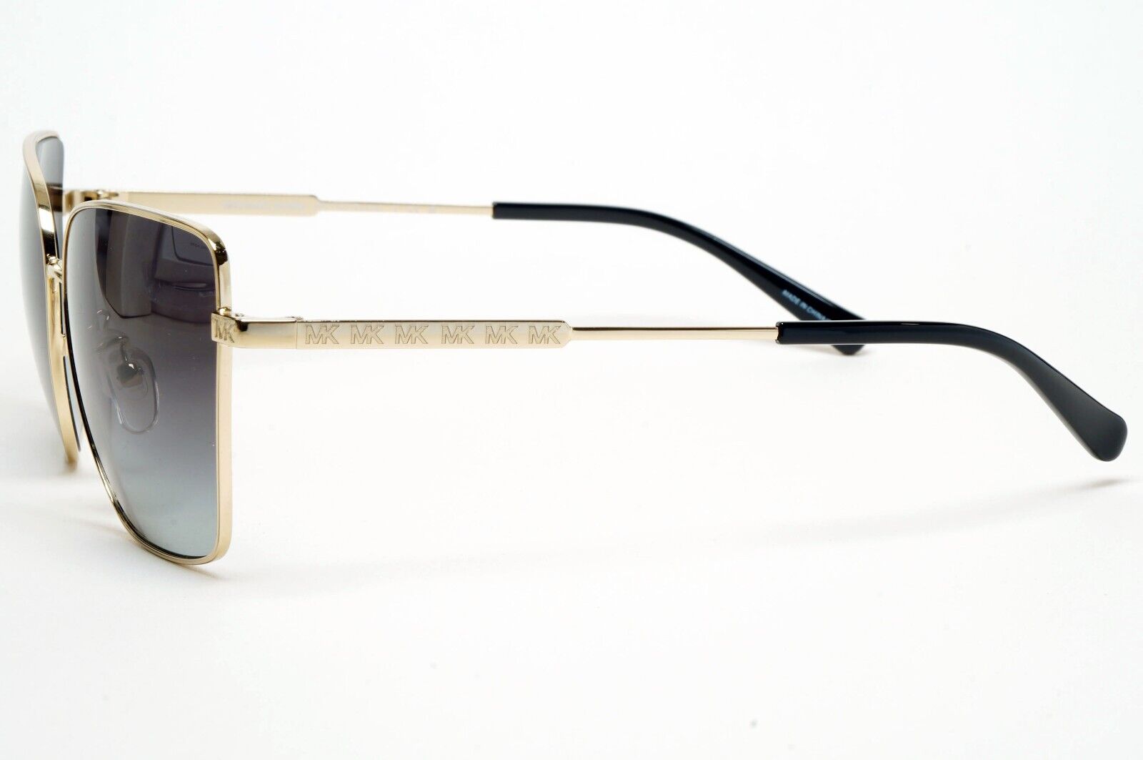 Michael Kors Sunglasses Gold Grey Gradient Metal Square MK 1108 Bastia 1014/8G