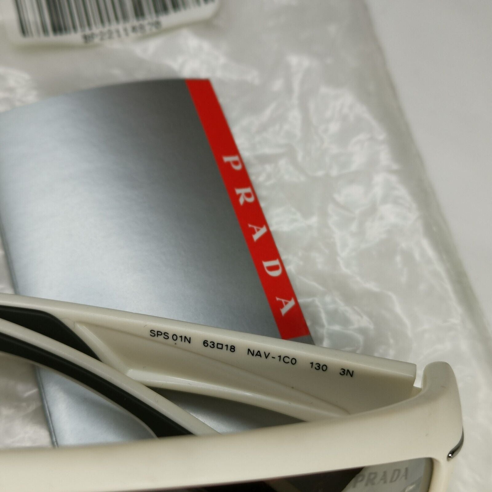 Prada Sunglasses 2012 White Grey Mirrored Silver PS01NS SPS 01N NAV-1C0