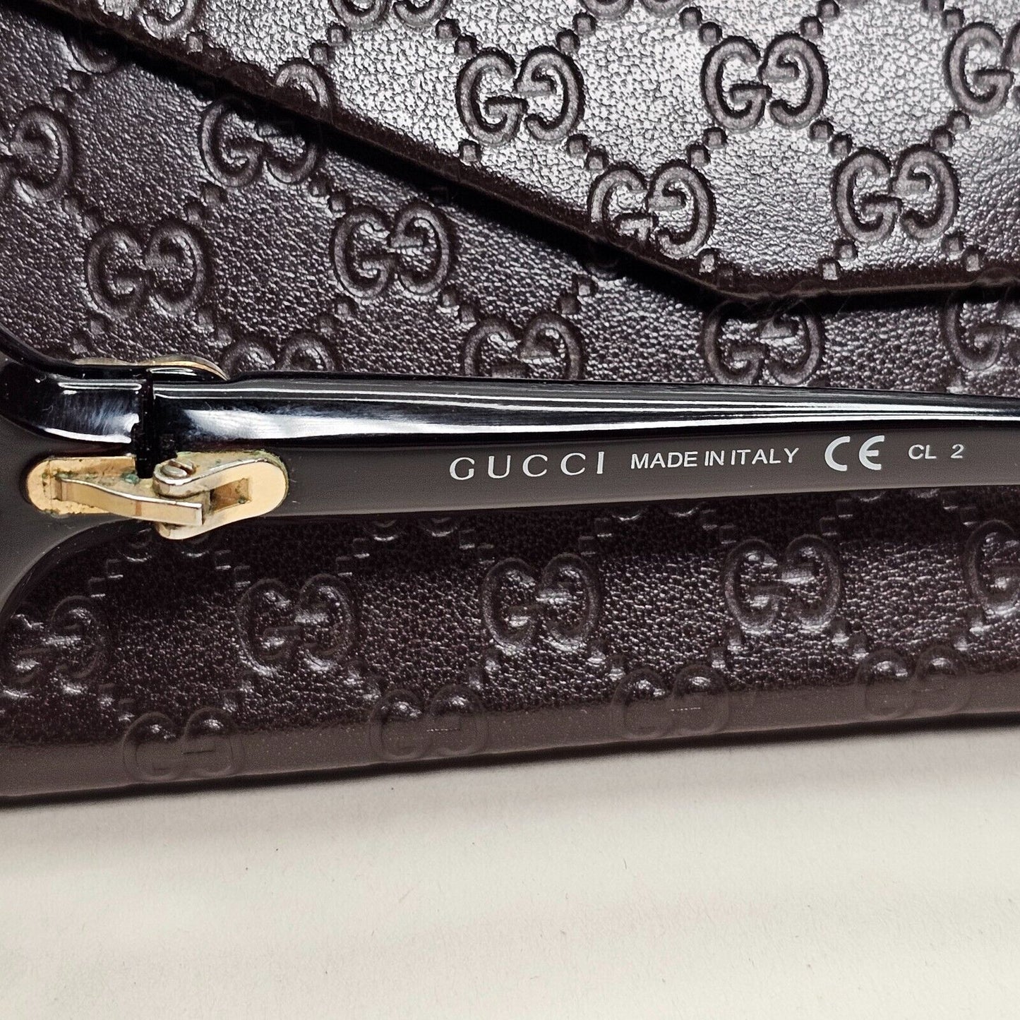 Gucci Sunglasses 2011 Vintage Gold Heart Brown Square GG 3500/S WNQ02 041124