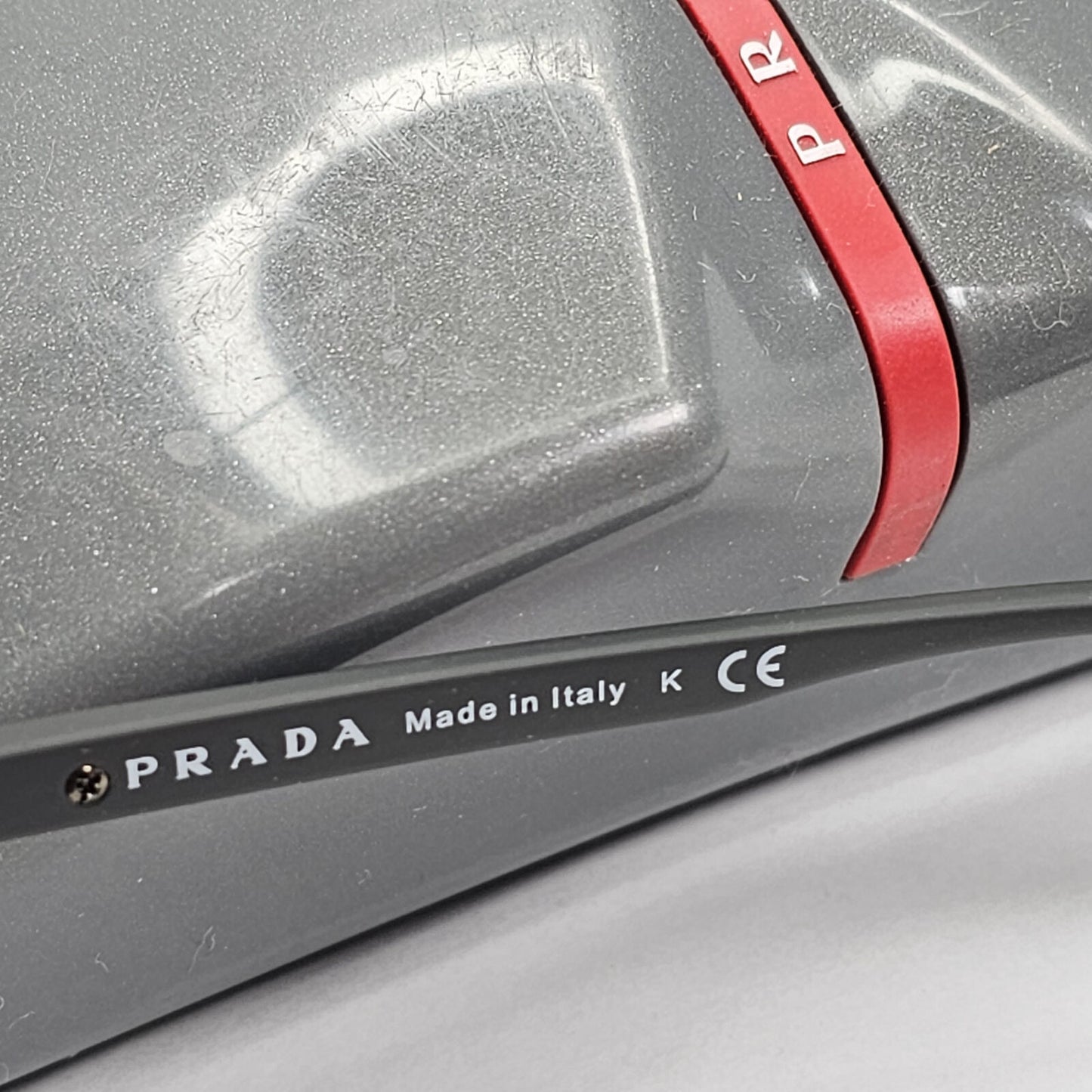 Prada Sunglasses Black Silver Mirror Square PS01TS SPS 01T DG0-2B0 56mm 050124