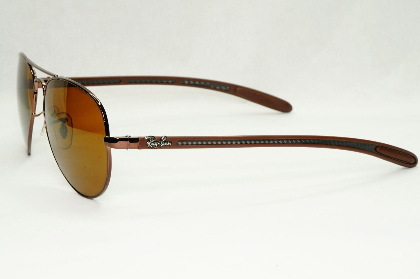 Ray-Ban Sunglasses Carbon Fibre 2013 Pilot Aviator Brown RB 8307 014 55mm