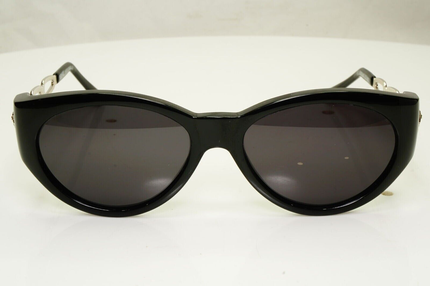Gianni Versace Sunglasses 1996 Vintage Black Silver Medusa MOD 490 COL N52