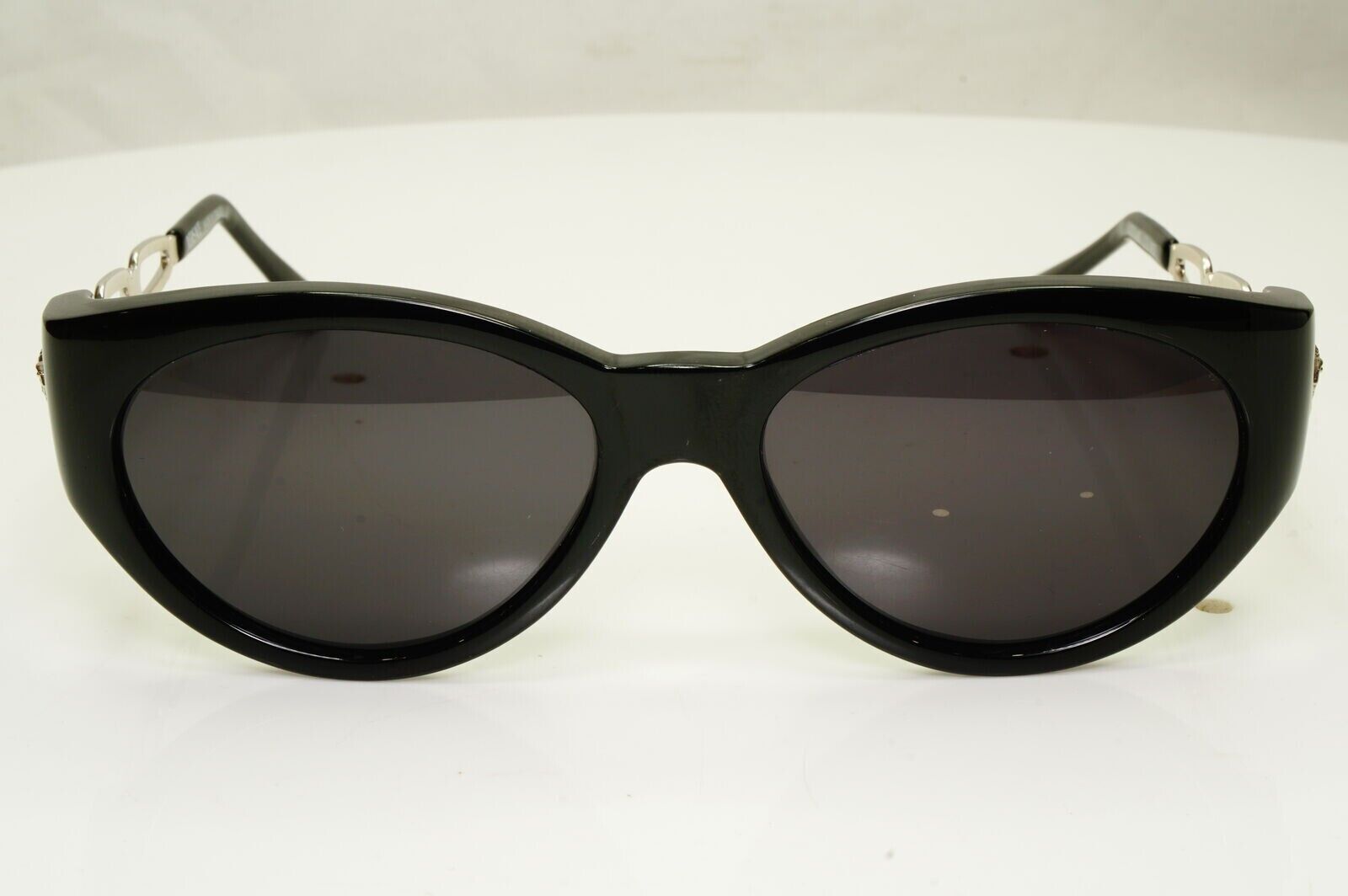 Gianni Versace Sunglasses 1996 Vintage Black Silver Medusa MOD 490 COL N52