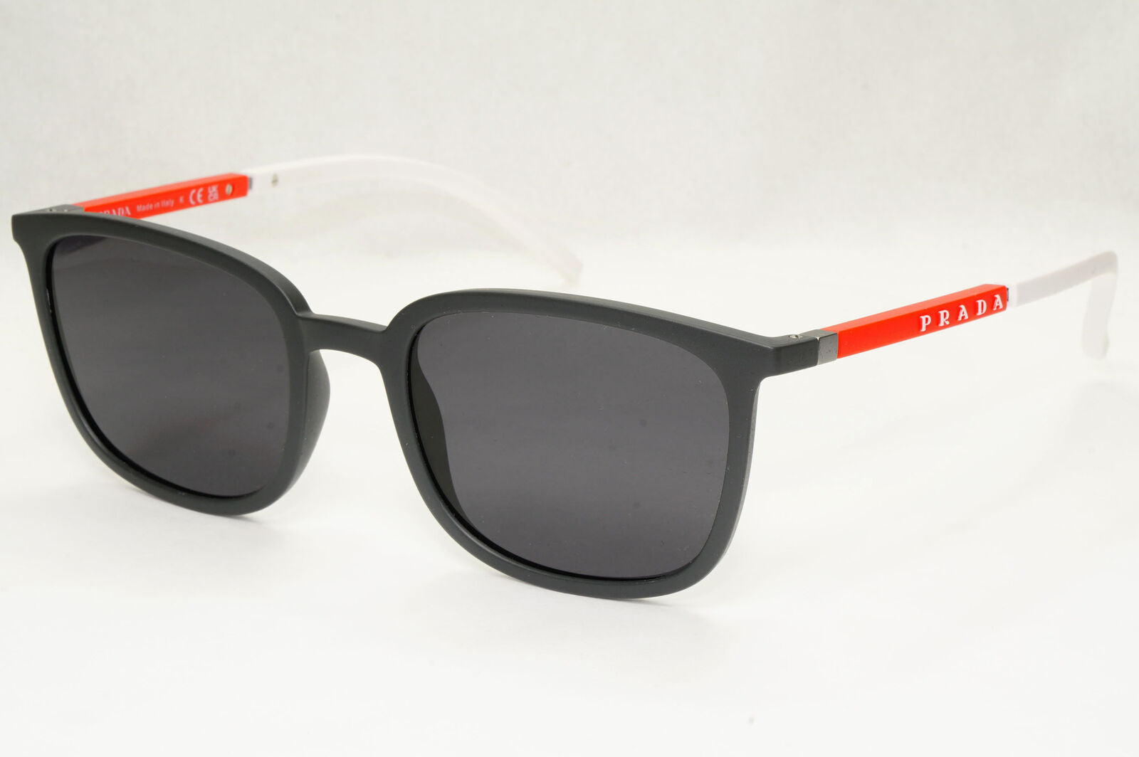Prada Sunglasses Black Red White Square PS05NV VPS 05N UFK-1O1 54mm
