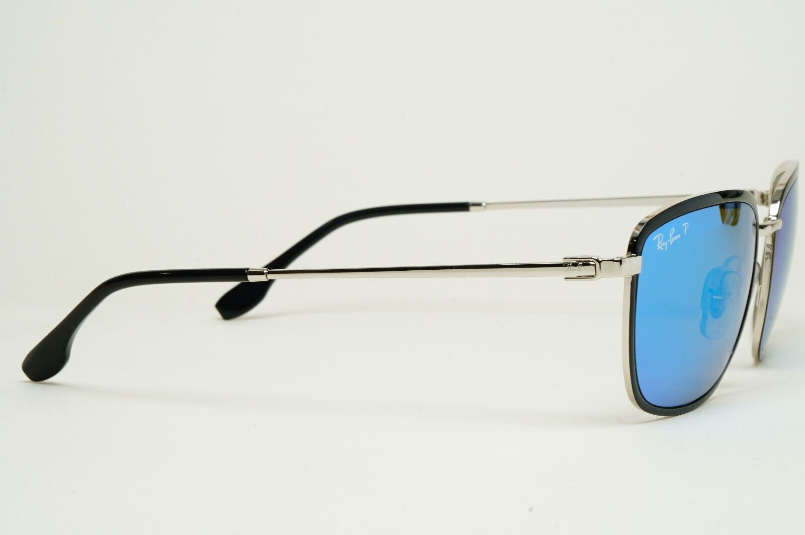 Ray-Ban Sunglasses Chromance Blue Mirror Polarized Black RB 3705 9144/4L 57mm