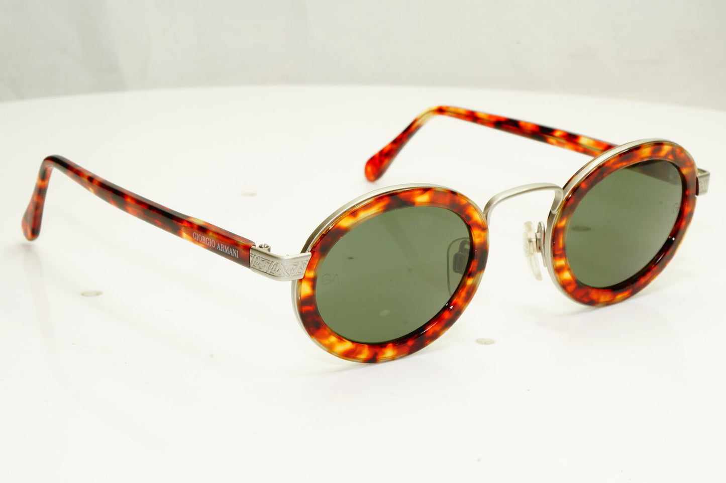 Authentic Giorgio Armani 1997 Vintage Sunglasses Oval Brown Mens Womens 631 891