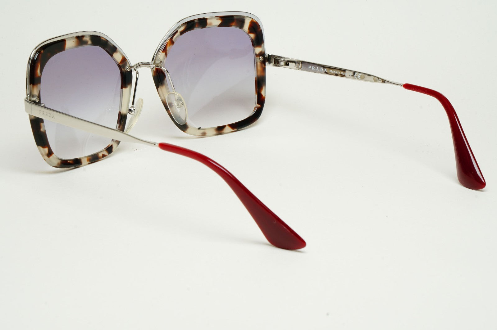 Prada Sunglasses Silver Brown Tortoise Grey Pale Violet PR57US SPR 57U UAO-409