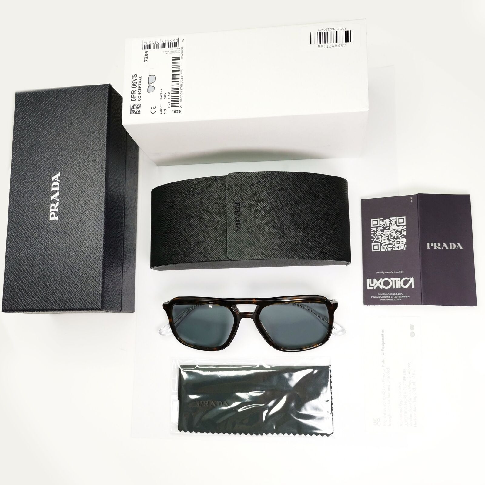 Prada Sunglasses Navigator Pilot Brown Havana Grey PR06VS SPR 06V 2AU-3C2