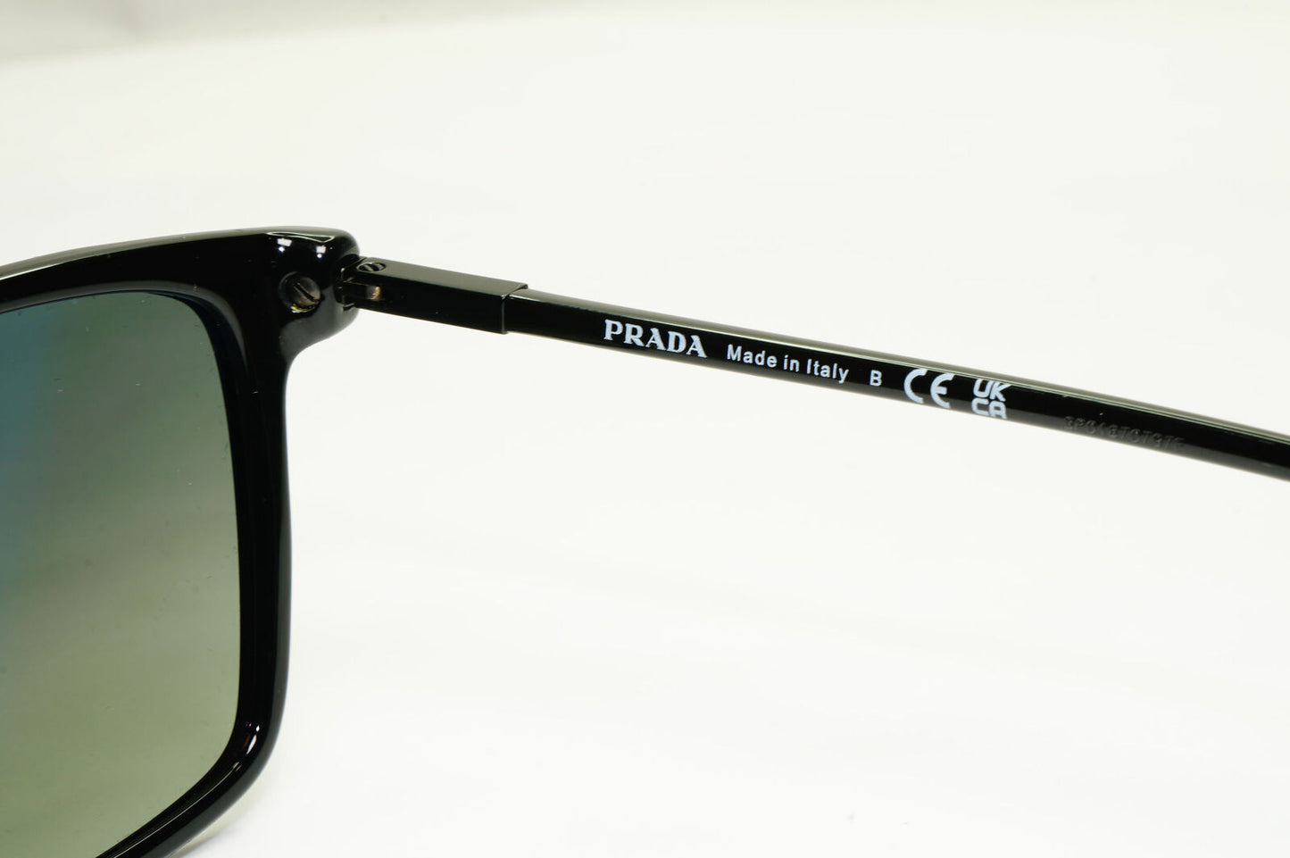 Prada Sunglasses Glass Lens Black Grey Gradient Square PR19XS SPR 19X 07F-09G