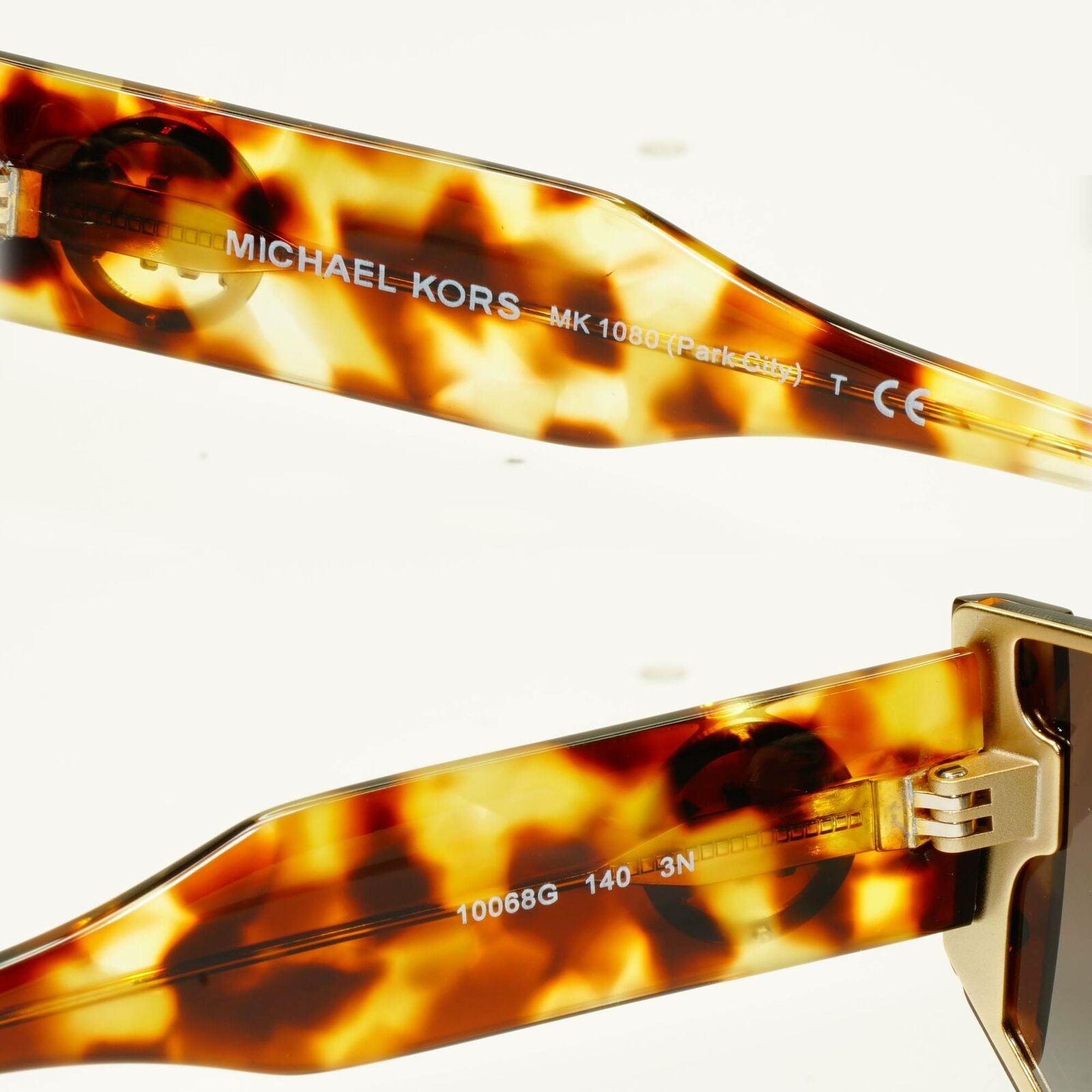 Michael Kors Womens Shield Visor Brown Gold Sunglasses MK 1080 Park City 10068G