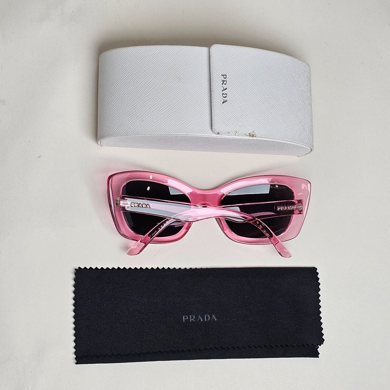 Prada Sunglasses 2018 Pink Transparent Cat Eye PR19MS SPR 19M ABH-1A1 060125