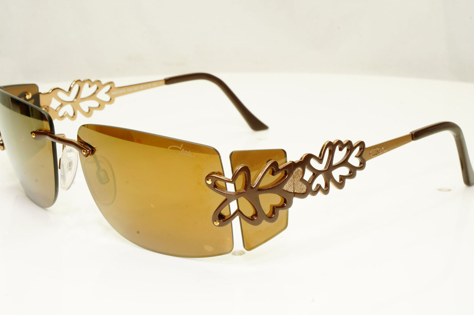 Cazal Sunglasses Vintage Brown Gold Rimless Metal MOD 9045 002 010122