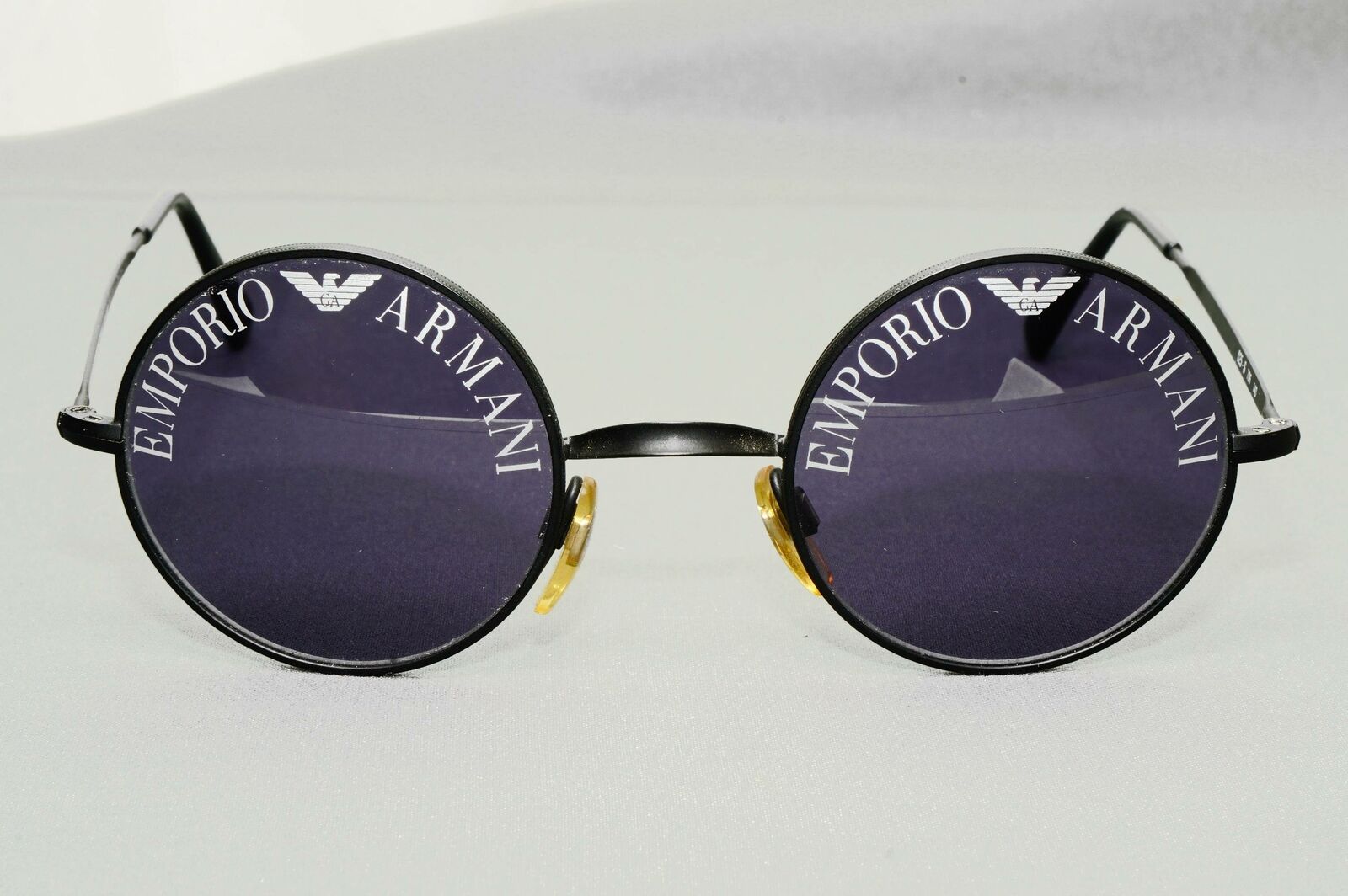 Emporio Armani 1997 Vintage Sunglasses Round Lens Logo Print Iconic 025-S 706