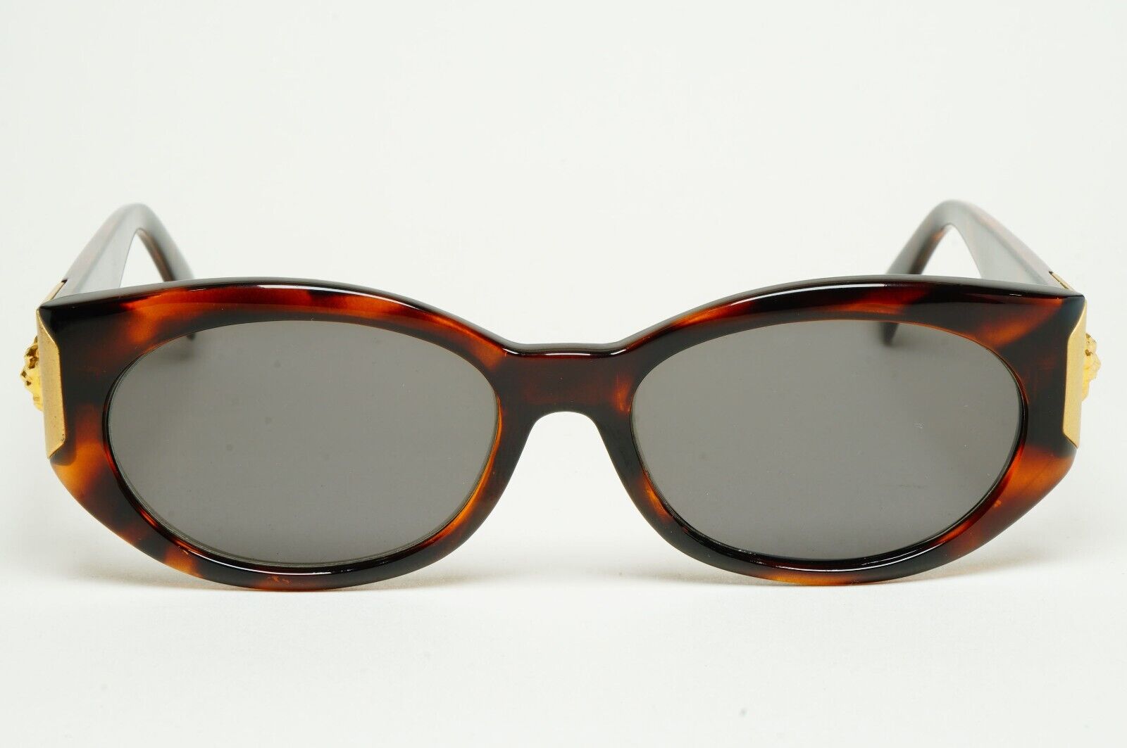 Versus Sunglasses 1996 by Gianni Versace Vintage Gold Lion Brown MOD E06 COL 649