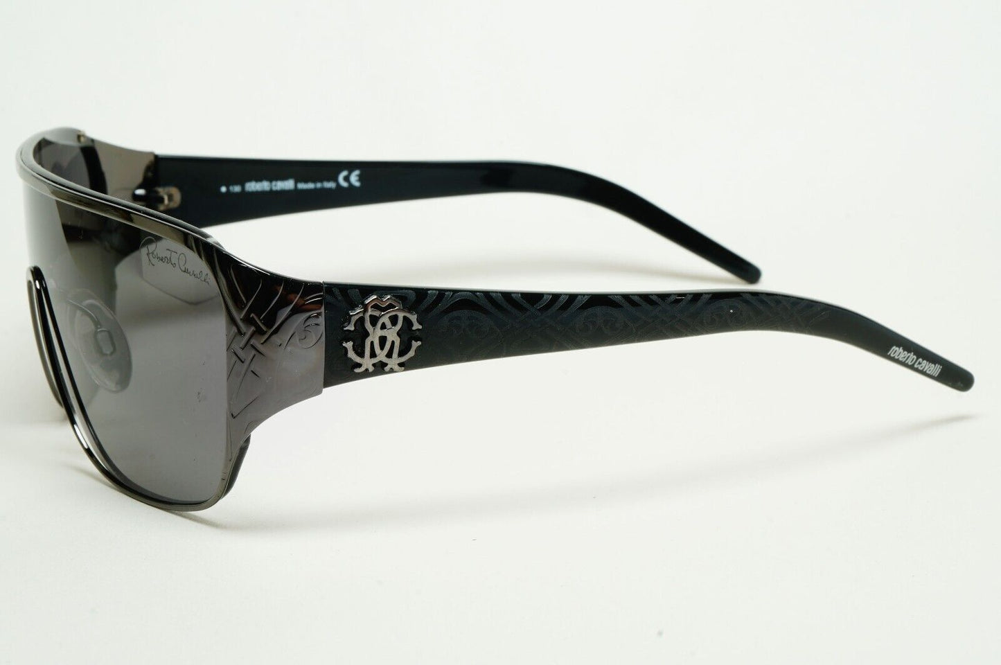 Roberto Cavalli Sunglasses 2006 Vintage Black Grey Shield Icario 394S 731 211124