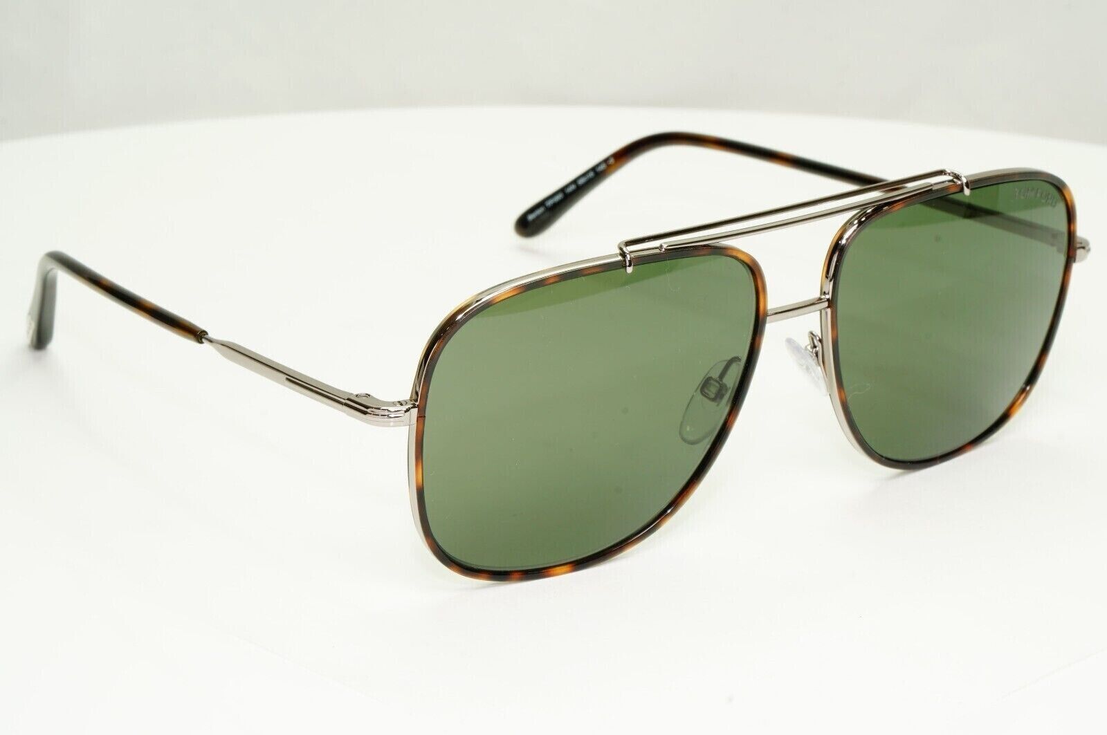 Tom Ford Sunglasses Benton Silver Ruthenium Green Pilot TF 693 14N FT0693 [a]