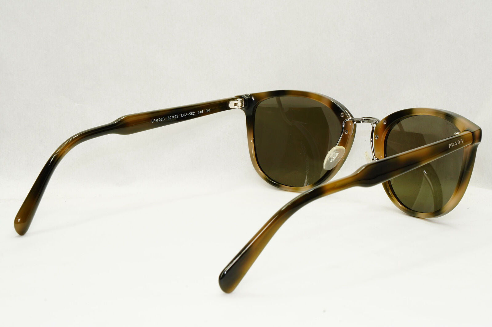 Prada Sunglasses Brown Green Dull Pale Square Tortoise PR22SS SPR 22S U6A-5S2