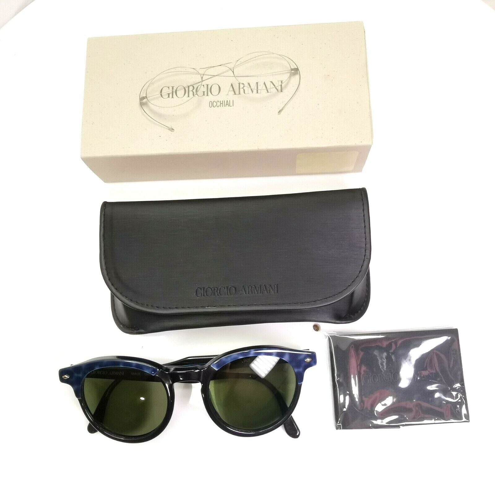 Giorgio Armani 1997 Vintage Blue Green Retro Havana Sunglasses Mens 901 025