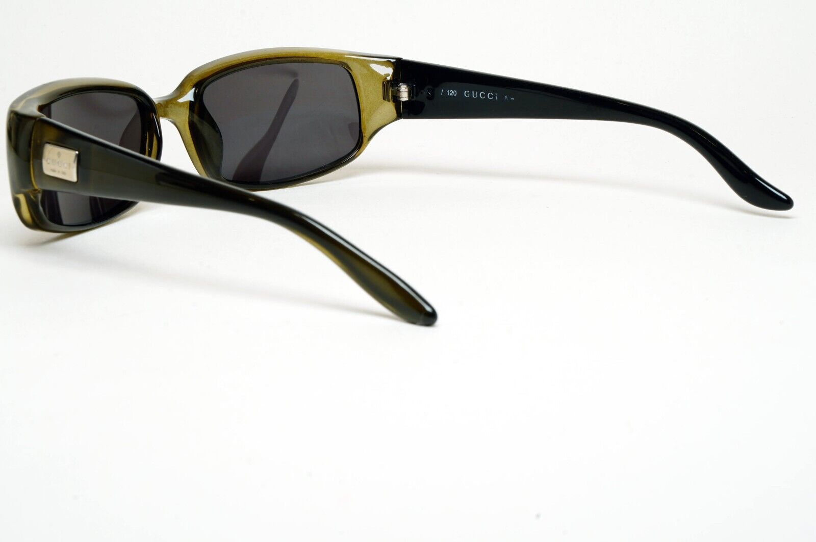 Gucci Sunglasses 1998 Vintage Rectangle Olive Green Black GG 2454/S 6EV 220125