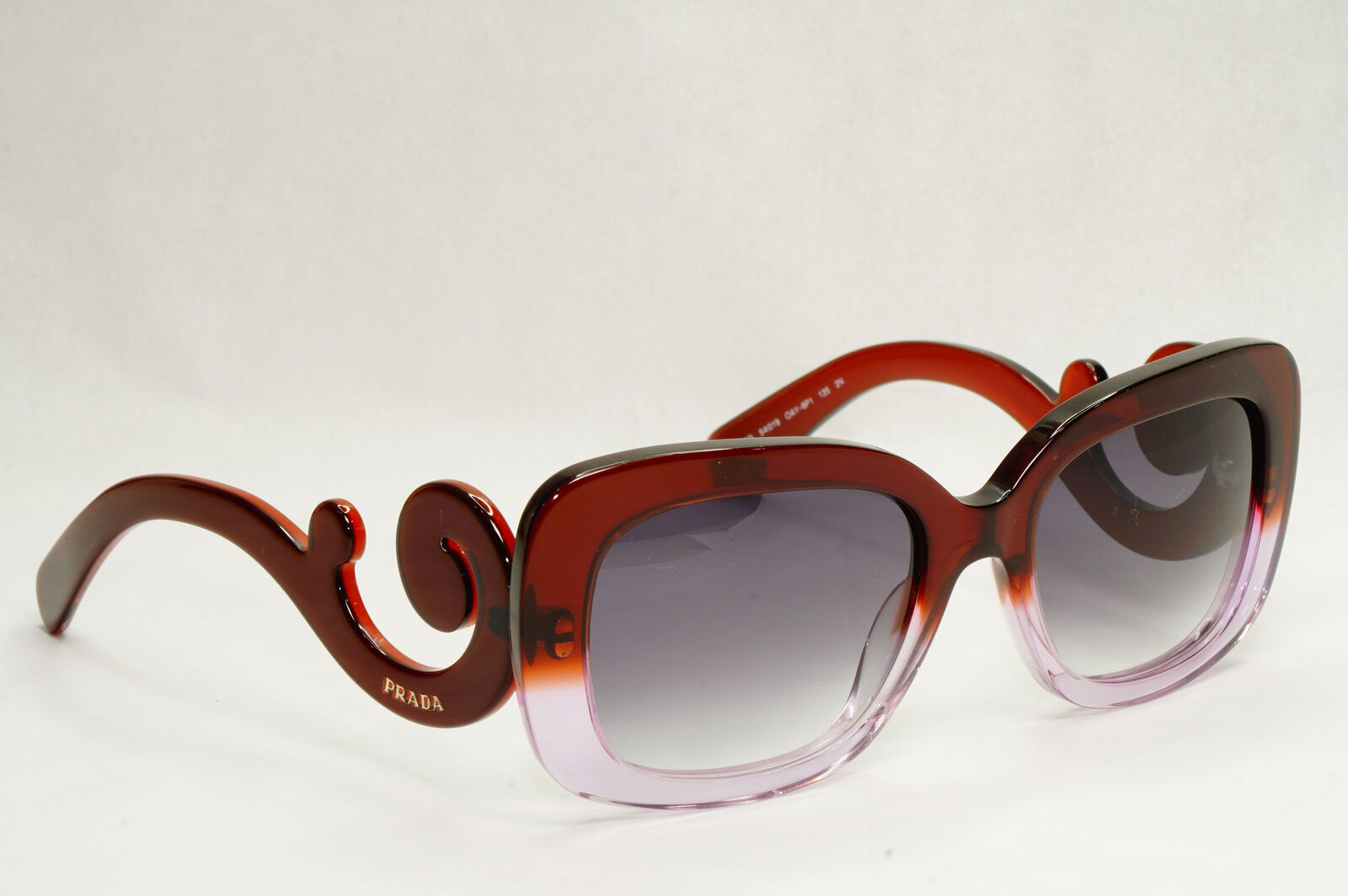 Prada Sunglasses Swirl Baroque Square Brown Grey PR27OS SPR 27O OAY-6P1 130124