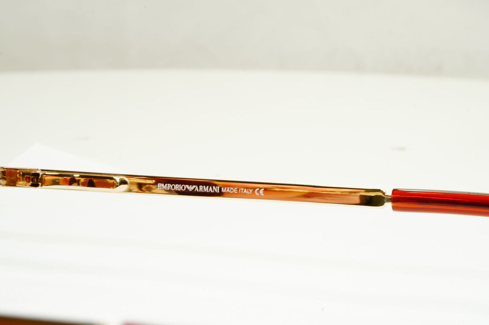 Emporio Armani Sunglasses 1997 Vintage Gold Brown Metal Oval 076 743 50mm C
