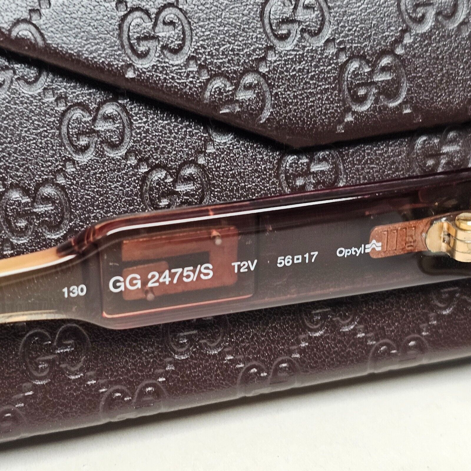 Gucci Sunglasses 1998 Vintage Brown Honey Transparent Green GG 2475/S T2V 110225